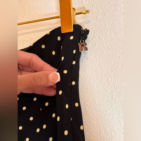 ROTATE Birger Christensen Camera Polka-Dot Maxi High Slit Skirt Size 2 - Picture 4 of 12